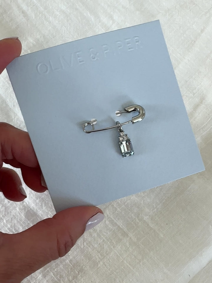 Elisajewels Wedding Something Blue Pin - Emerald