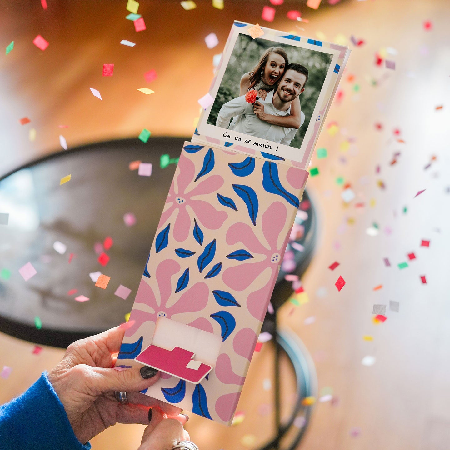 Carte confettis annonce mariage - HAPPY GIFTS