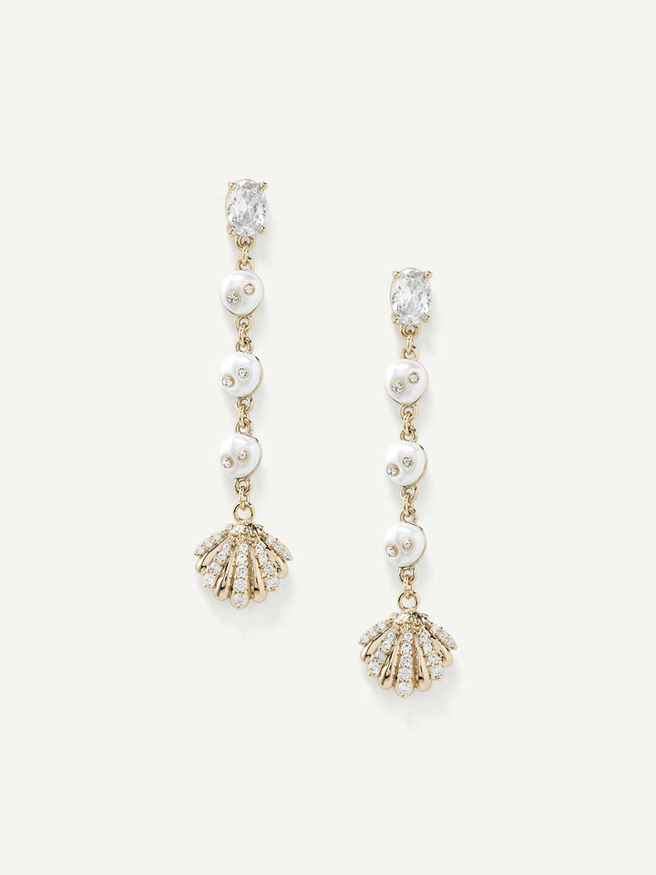 Elisajewels Sereia Shell Drop Earrings