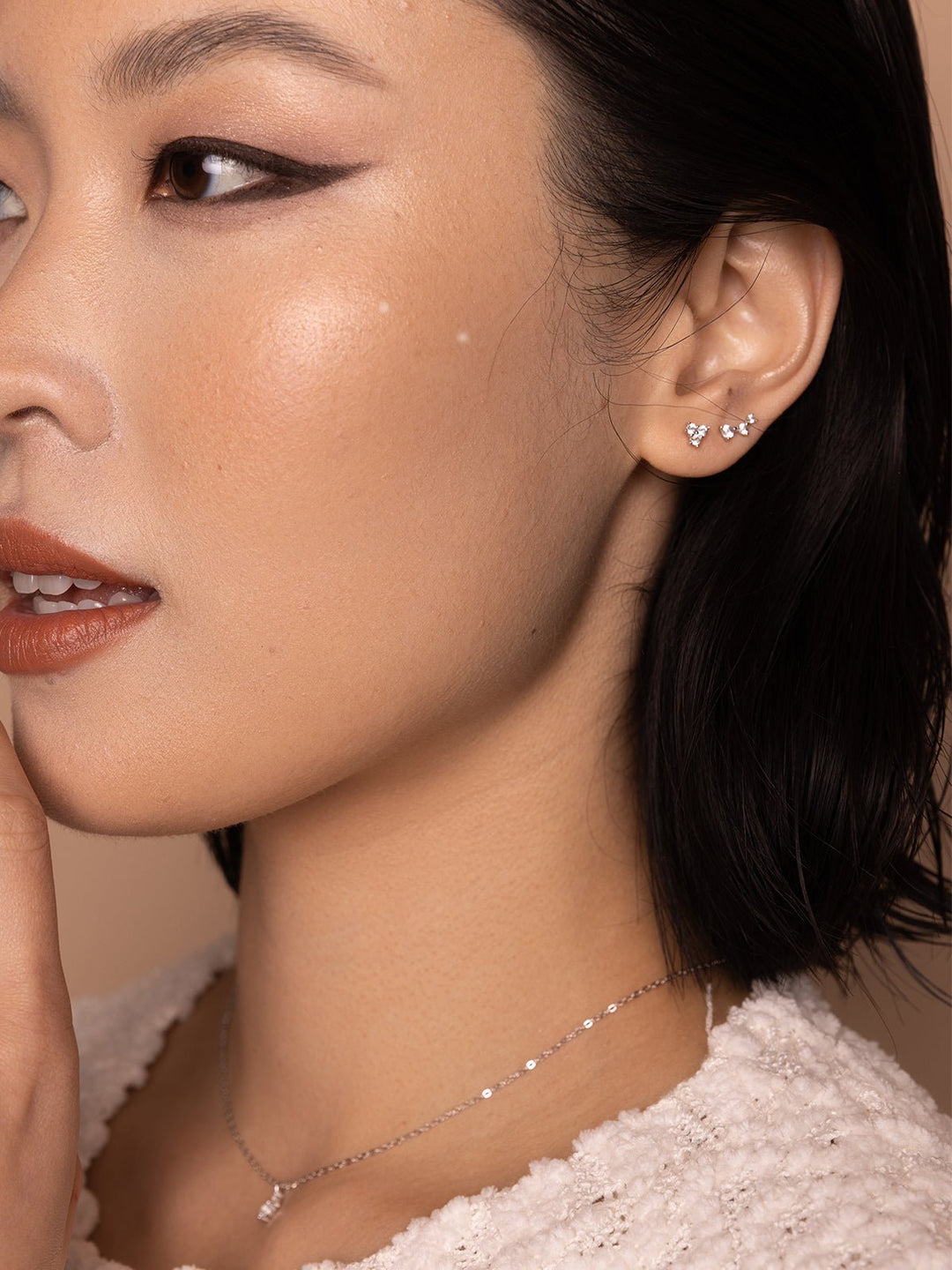 Elisajewels Demi-Fine Ace Stud Earrings