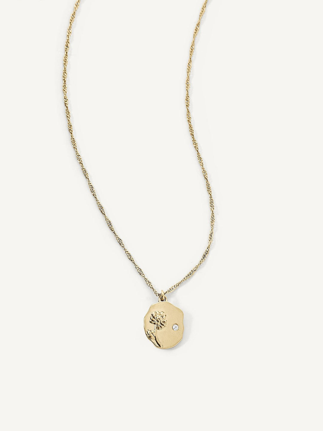 Elisajewels November Chrysanthemum Birthday Flower Pendant Necklace