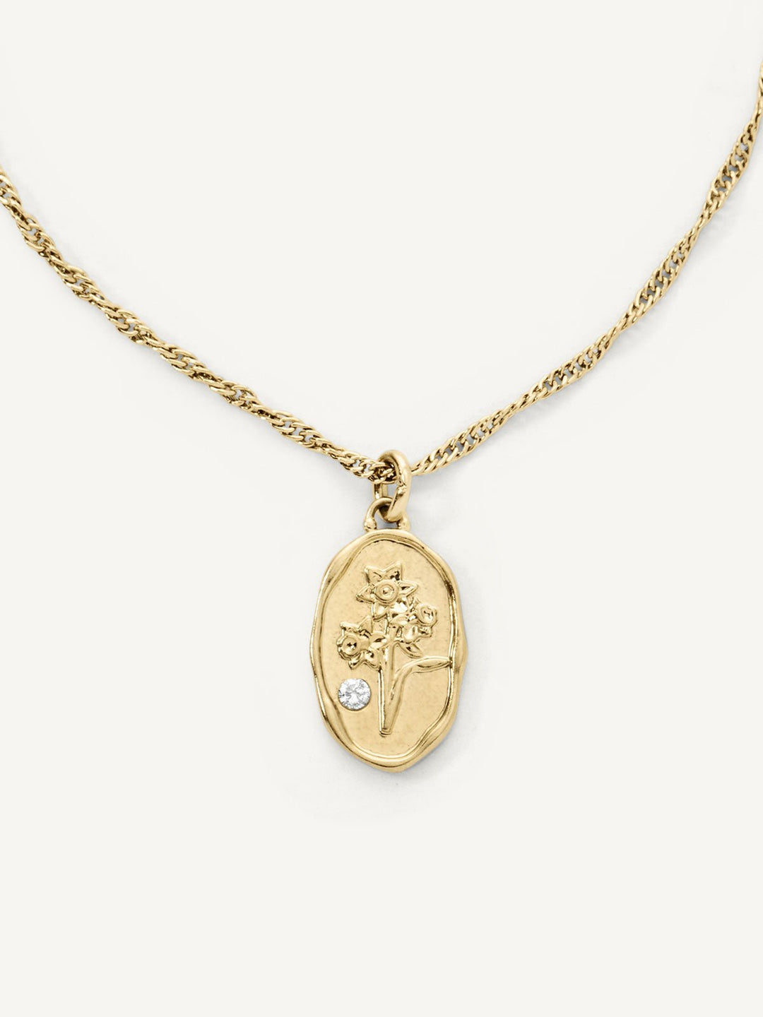 Elisajewels December Narcissus Birth Flower Pendant 