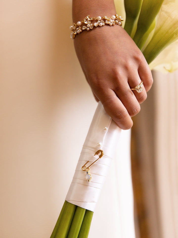 Elisajewels Wedding Something Blue Pin - Emerald