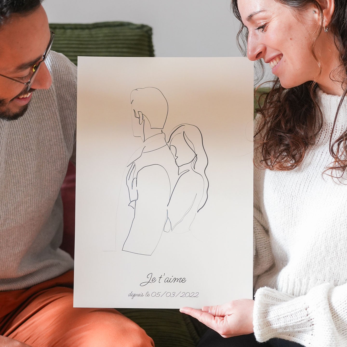 Affiche couple à personnaliser - HAPPY GIFTS