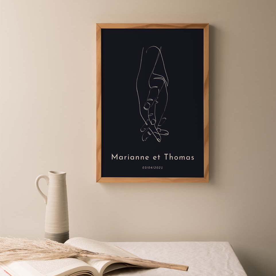 Affiche de couple à personnaliser