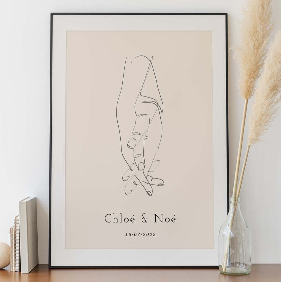 Affiche de couple à personnaliser