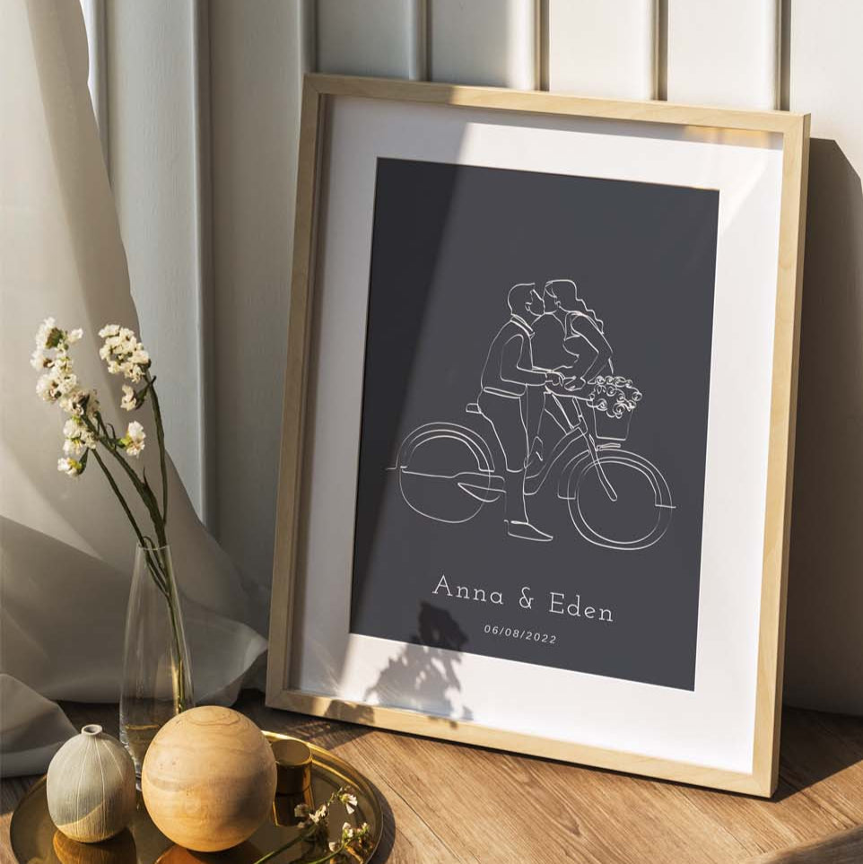 Affiche de couple à personnaliser