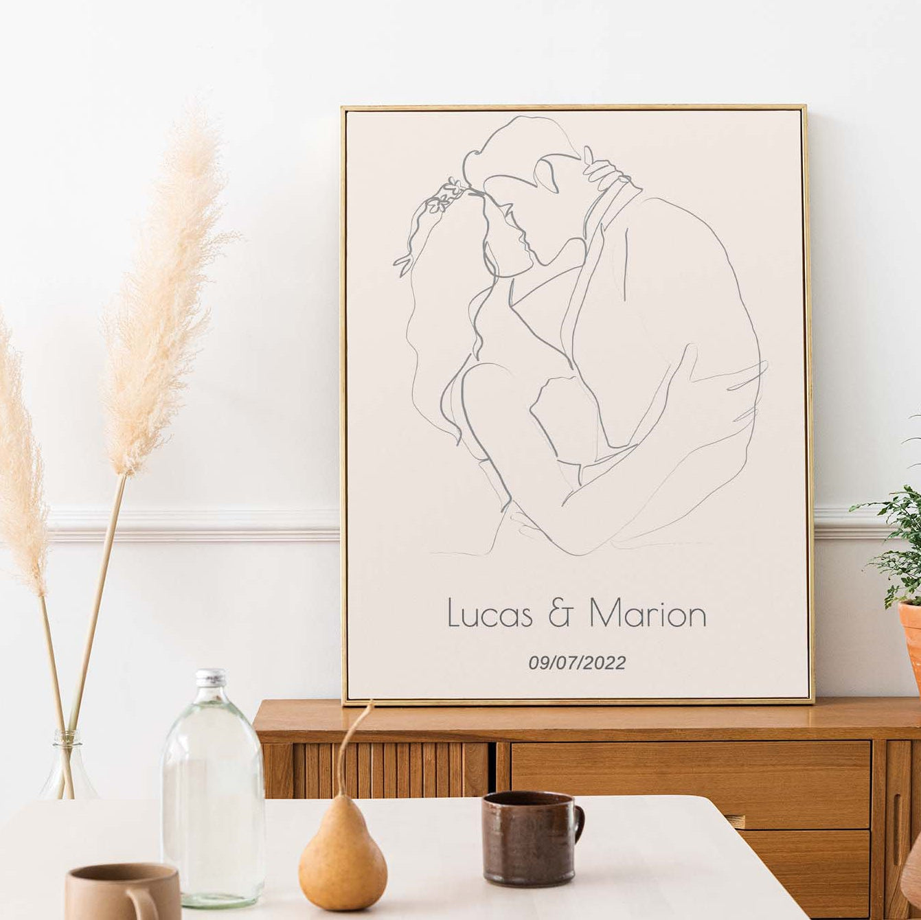 Affiche de couple à personnaliser