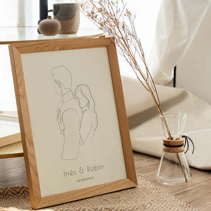 Affiche de couple à personnaliser
