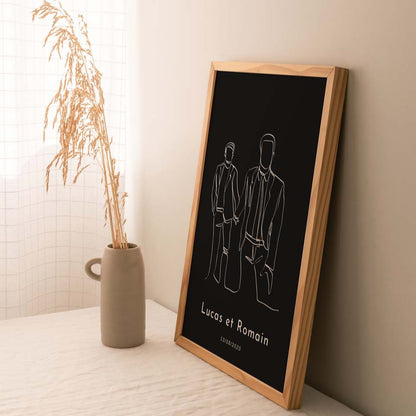 Affiche de couple à personnaliser