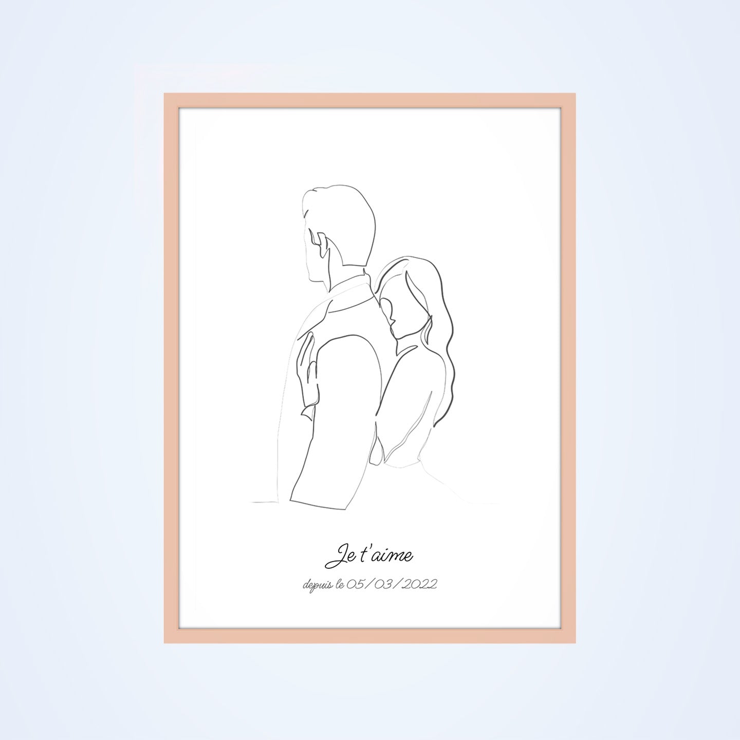 Affiche de couple personnalisée