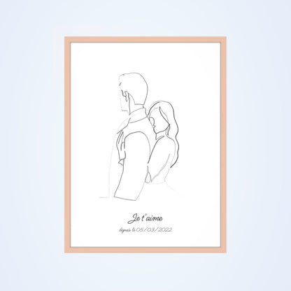 Affiche de couple personnalisée