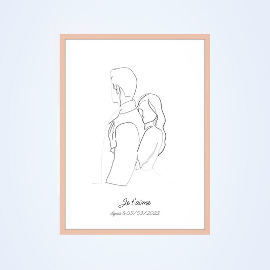 Affiche de couple personnalisée