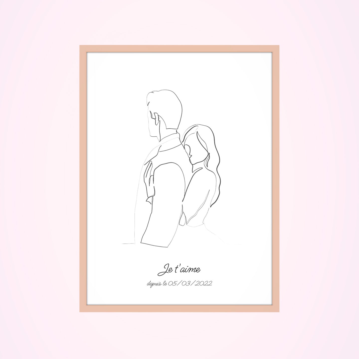 Affiche de couple personnalisée