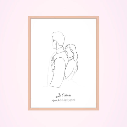 Affiche de couple personnalisée