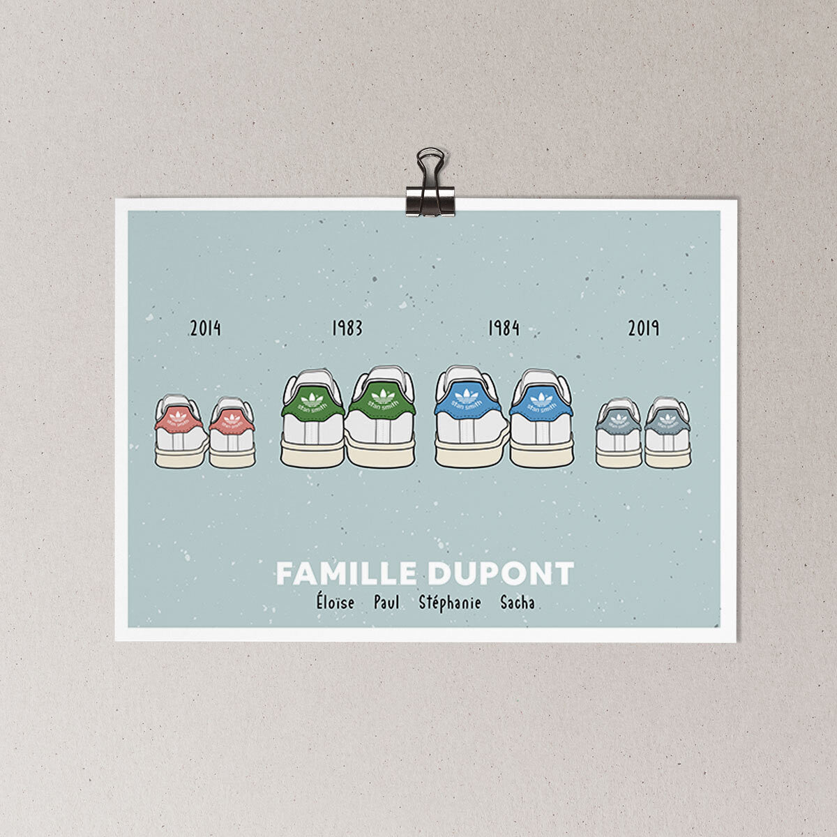 Affiche personnalisée baskets Stan Smith