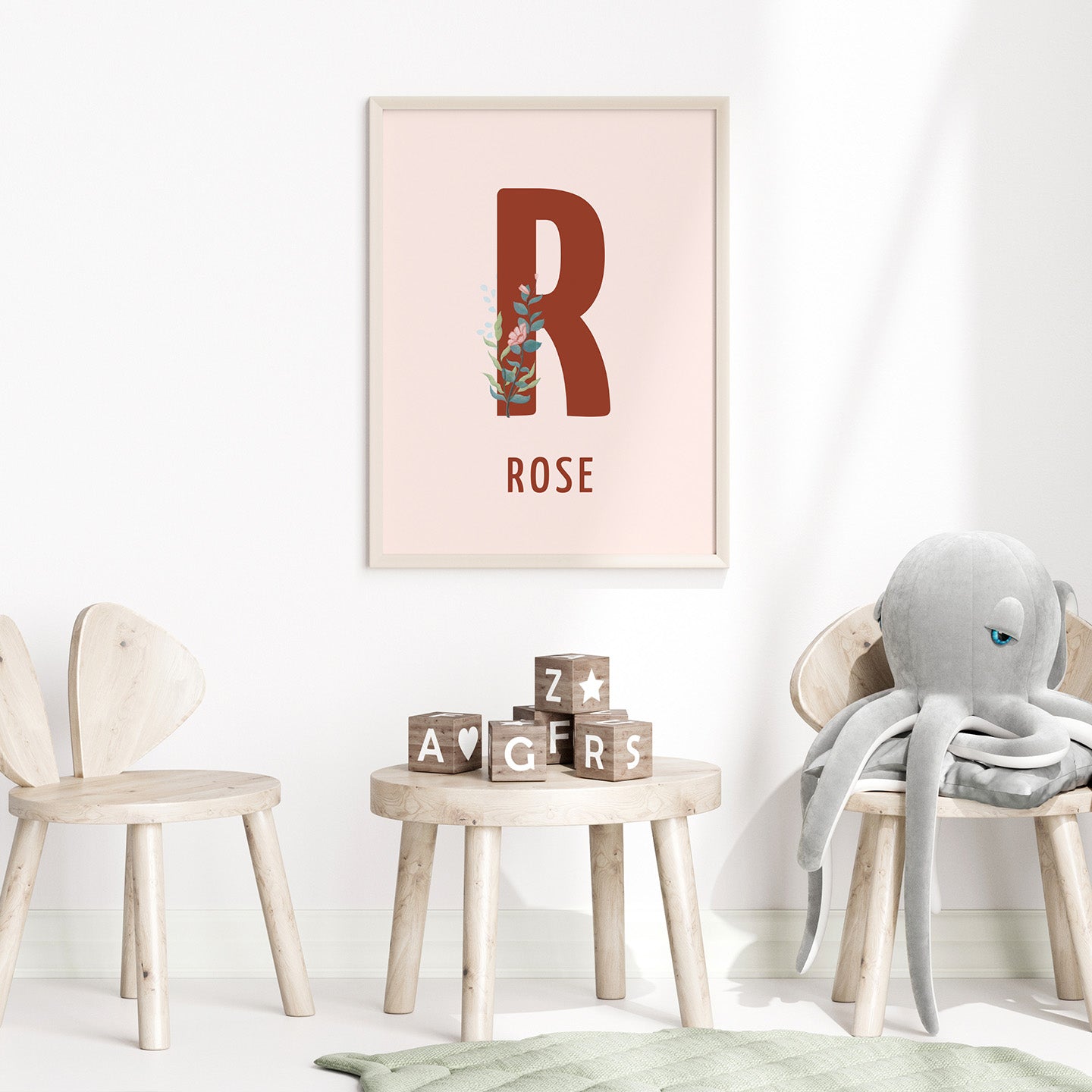 Affiche lettre alphabet personnalisée