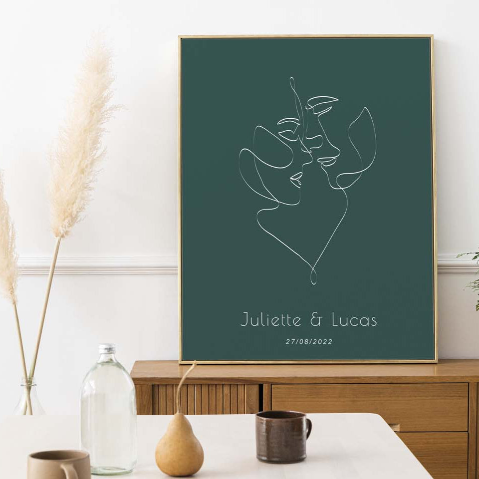 Affiche de couple à personnaliser