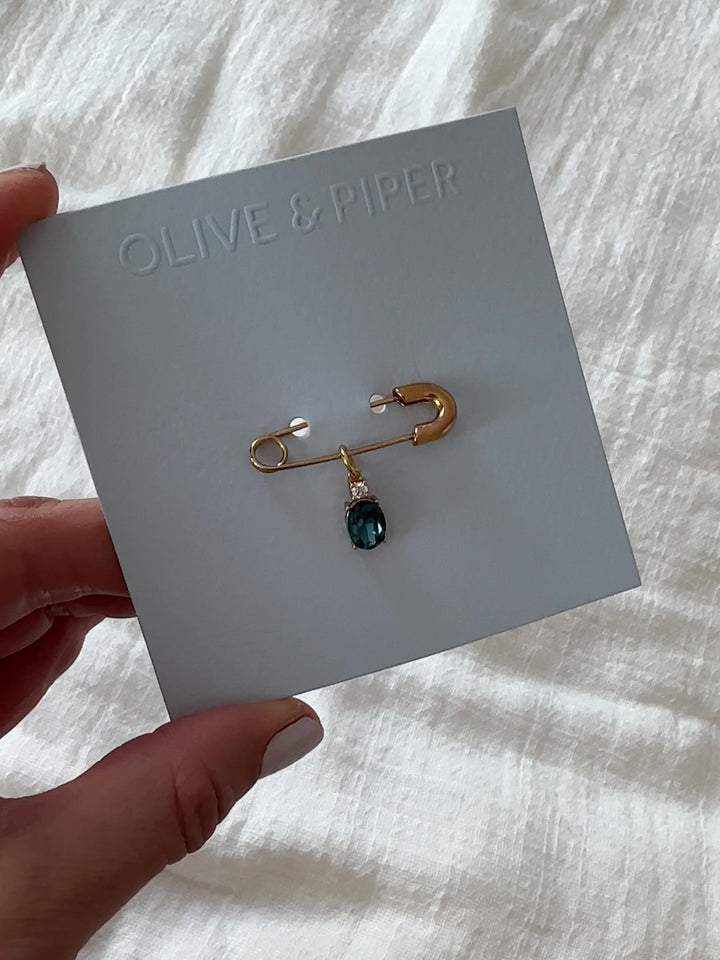 Elisajewels Something Blue Wedding Pin - Oval