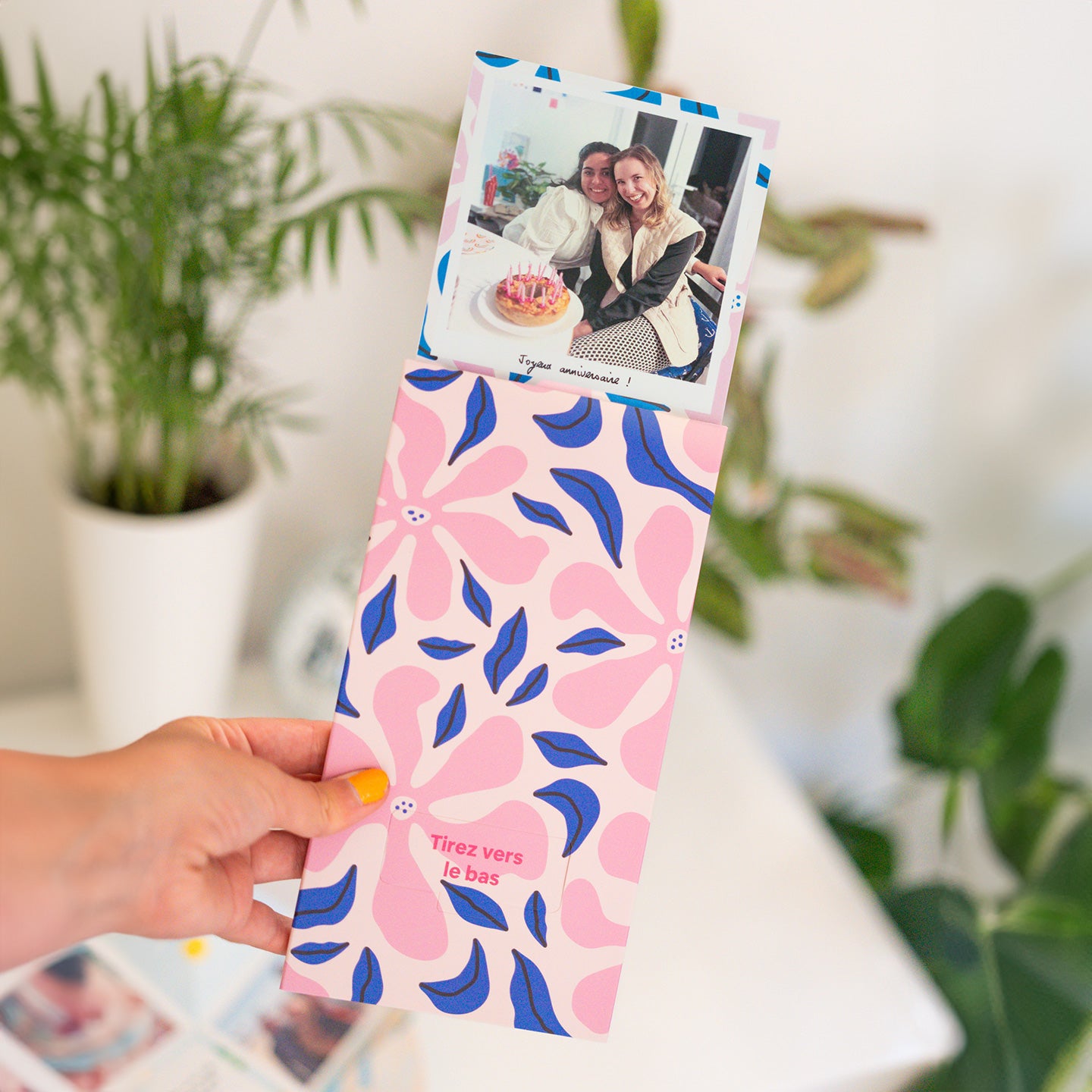 Carte confettis personnalisée