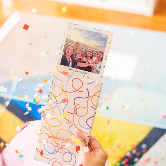 Carte confettis personnalisée