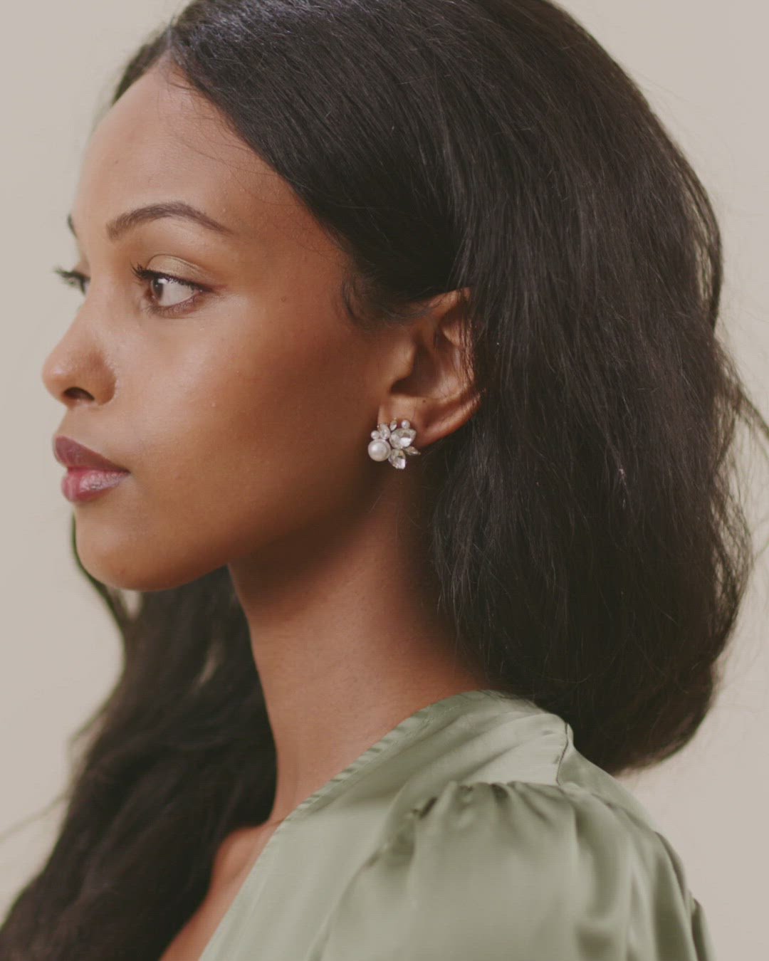 Elisajewels Bordeaux Stud Earrings