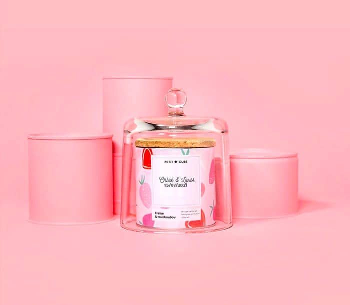 Idée cadeau souvenir mariage bougie